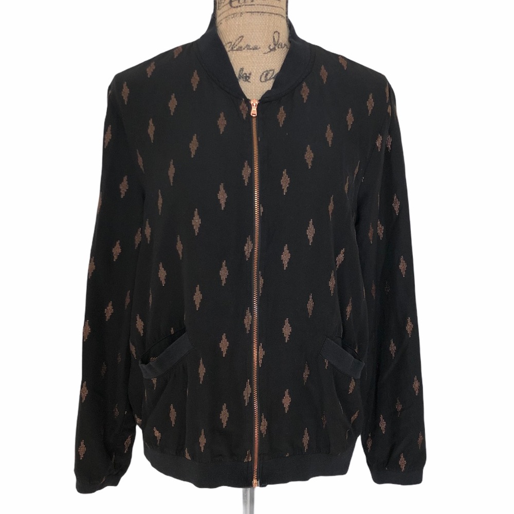 MNG Black Lightweight Jacket Copper Diamond Sz S